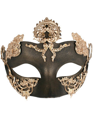 Black with Gold Masquerade Mask
