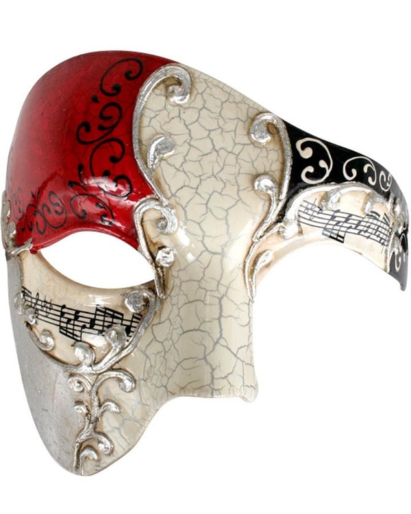Red and Silver Maestro Eye Mask