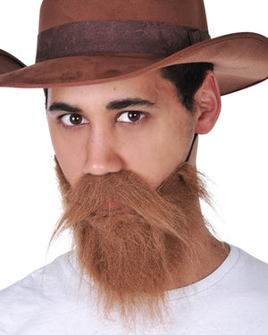 Brown Beard and Moustache Set