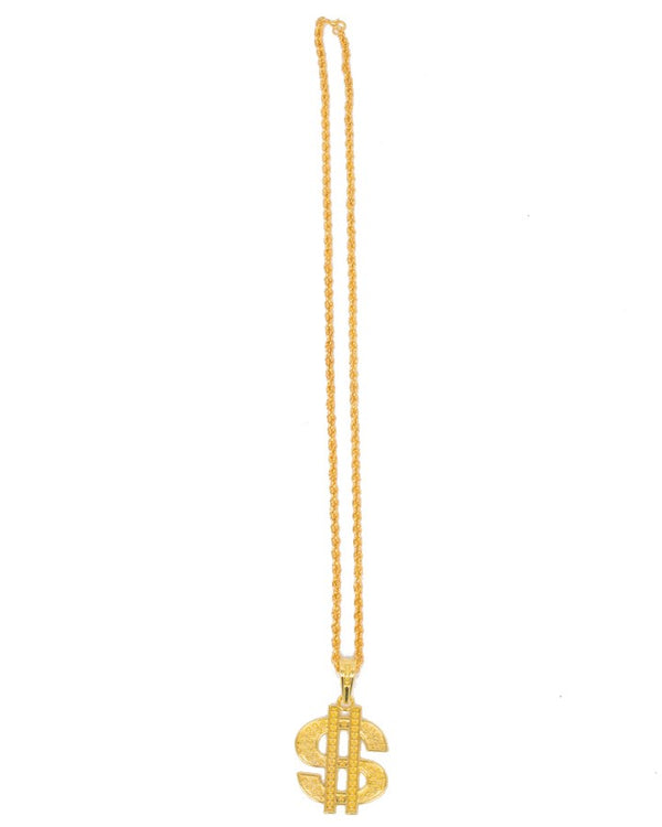 90s Gold Dollar Sign Necklace