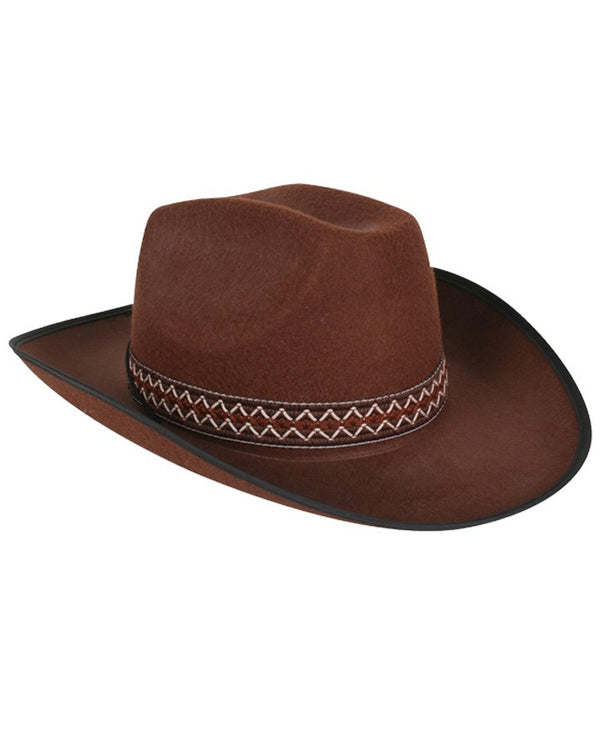 Brown Cowboy Hat with Woven Band