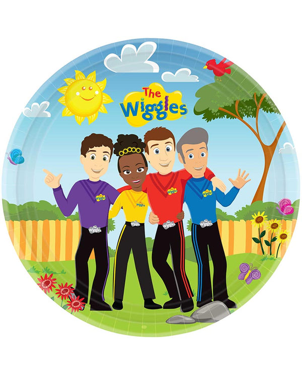 The Wiggles Party 23cm Round Paper Plates Pack of 8