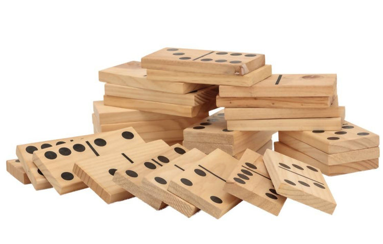 Giant Outdoor Dominoes Game Set with 28 Pieces 15cm