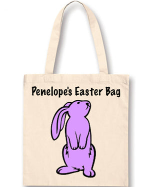 Purple Easter Bunny Personalised Easter Bag