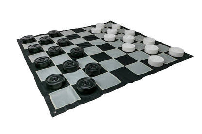 Giant Size Outdoor Draughts Checkers Game Set with Mat 3mx3m