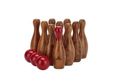 Outdoor Wooden Skittles Bowling Lawn Game Set