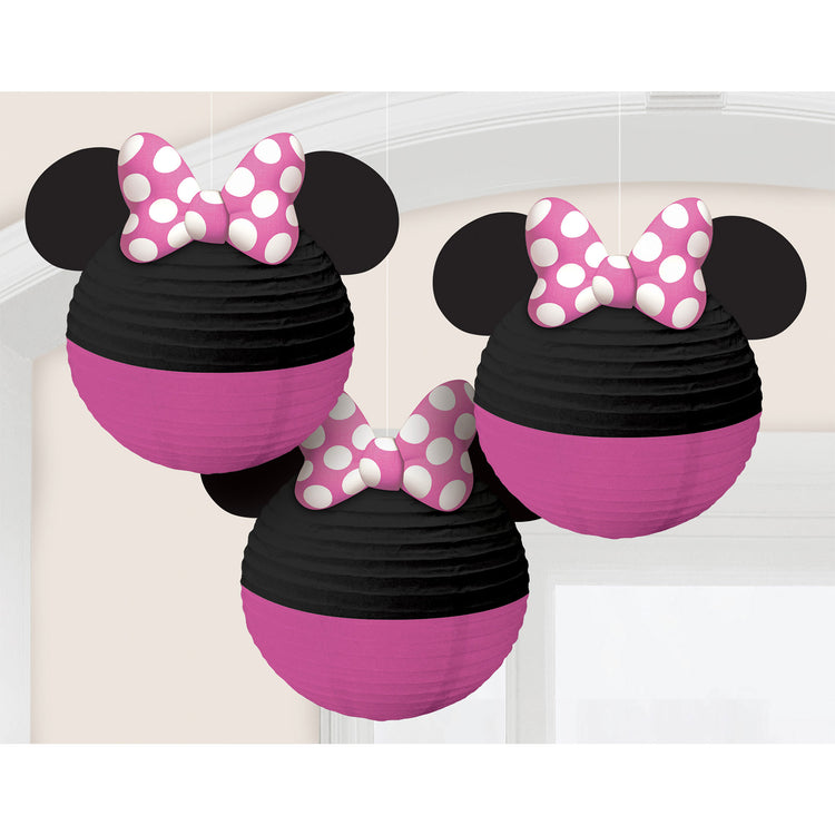 Minnie Mouse Forever Paper Lanterns with Bows & Ears Pack of 3
