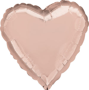 45cm Standard Heart HX Rose Gold Balloon