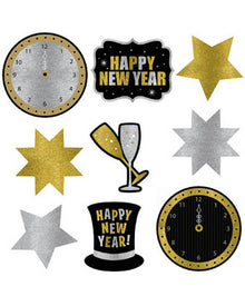 Happy New Year Glitter Cutout