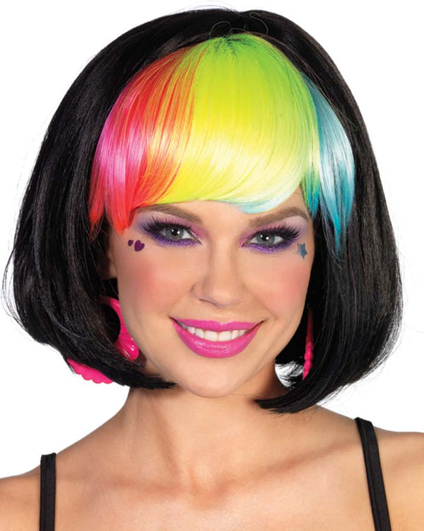 Black Bob Rainbow Wig