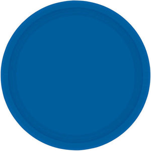 Paper Plates 23cm Round 20CT FSC - Bright Royal Blue - No Plastic Coating