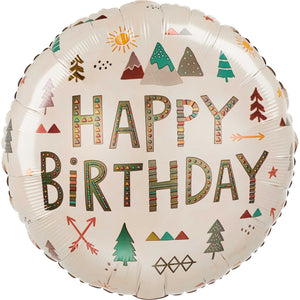 45cm Standard HX Wilderness Happy Birthday Balloon