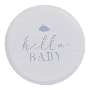 Hello Baby Paper Plates Speckle Cream & Grey Pack of 8