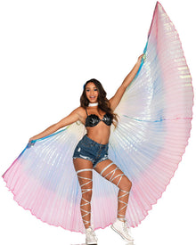 Rainbow 360 Degree Pleated Halter Isis Wings