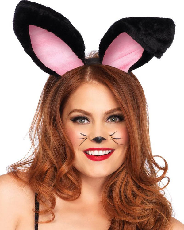 Black Plush Bunny Ears