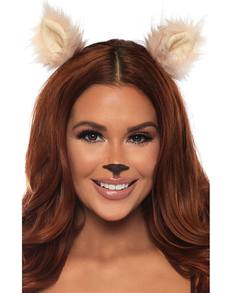 Pink Furry Ear Clips