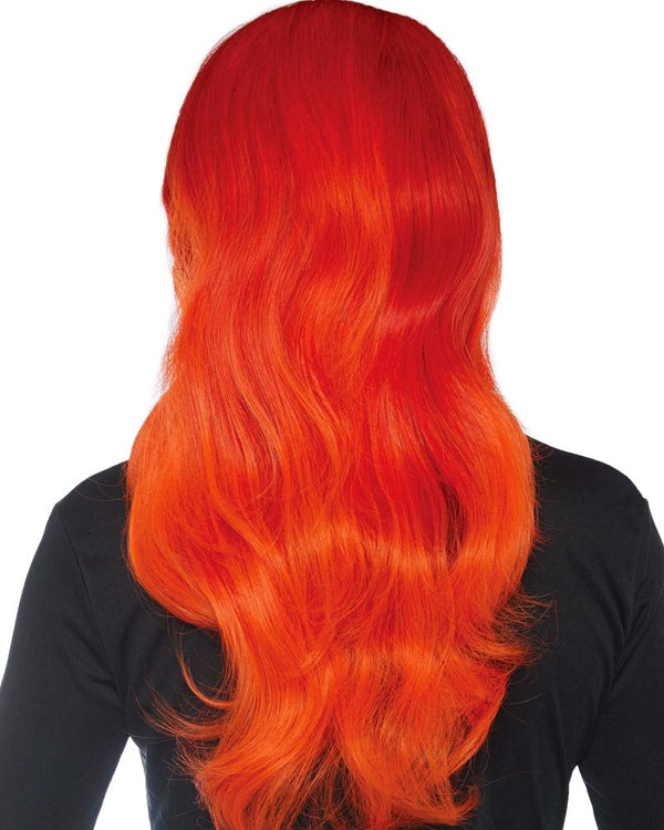 Jessica Orange Ombre Long Wavy Wig
