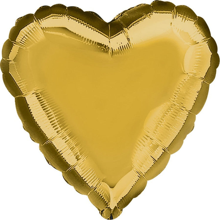 45cm Standard Heart HX Metallic Gold S15