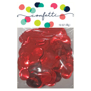 Confetti Circles Metallic Red 2cm Foil 28g