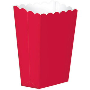 Popcorn Favor Boxes Small Apple Red Pack of 5