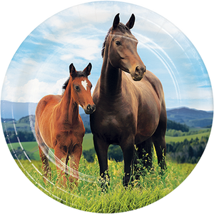 Horse and Pony Lunch Plates Paper 18cm Pack of 8