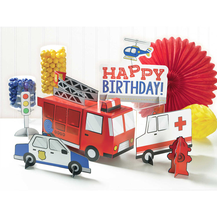 First Responders Table Decorating Centrepiece Kit Pack of 6