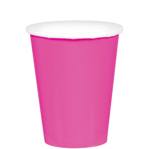 Bright Pink 266ml Paper Cups Pack of 20