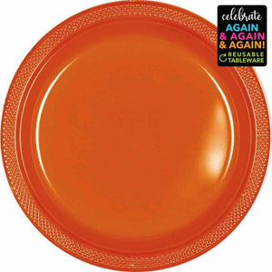 Premium Plastic Plates 26cm 20 Pack - Orange Pack of 20