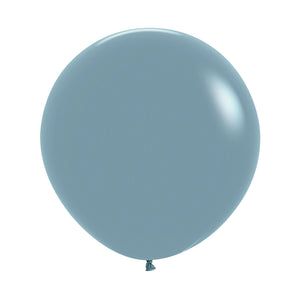 Sempertex 60cm Pastel Dusk Blue Latex Balloons 140 10PK