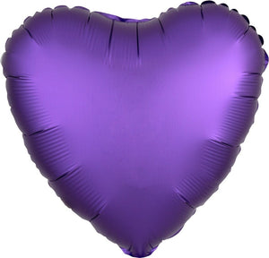 Purple Royale Satin 45cm Heart Balloon