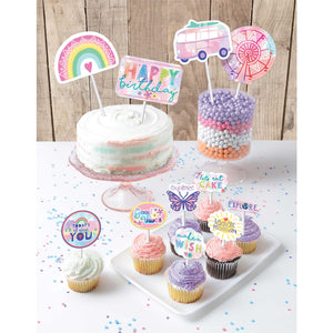 Girl-Chella Birthday Cake Topper Kit Pack of 12