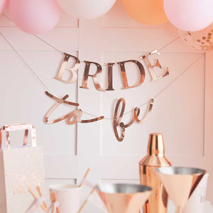 Hen Party Rose Gold Bride To Be Bunting