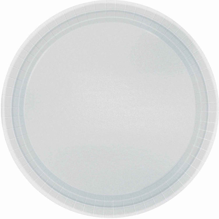 Silver 23cm Paper Plates Pack of 20