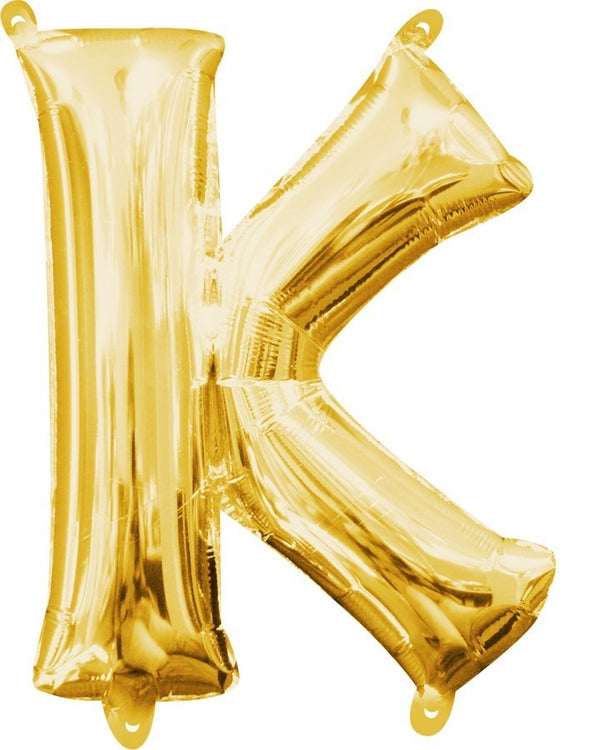 Gold 40cm Letter K Balloon