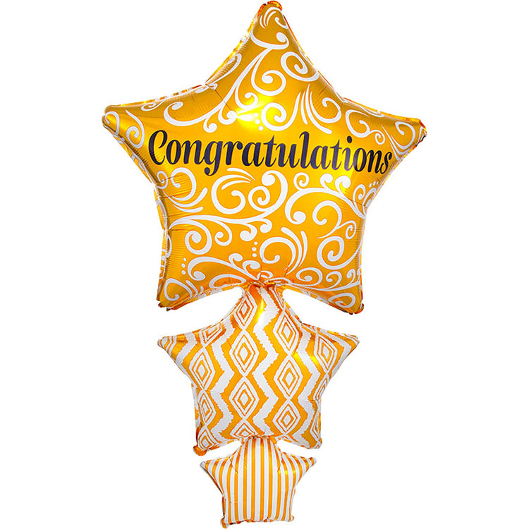 SuperShape Congratulations Stacked Stars Balloon