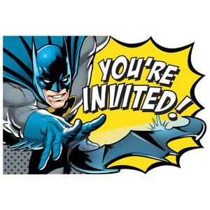Batman Heroes Unite Invitations Pack of 8