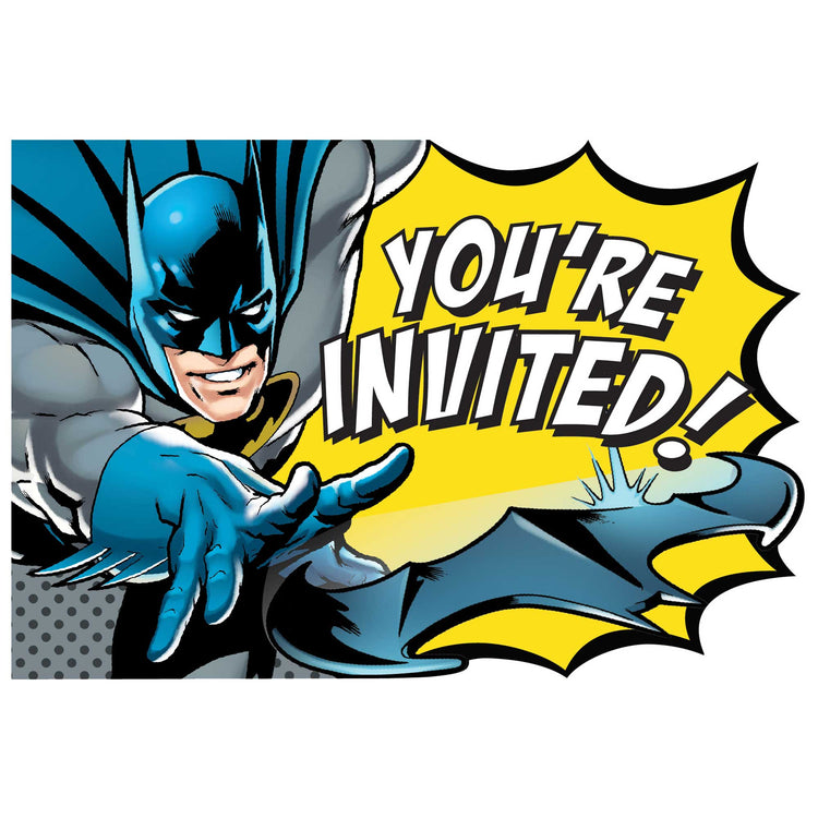 Batman Heroes Unite Invitations Pack of 8