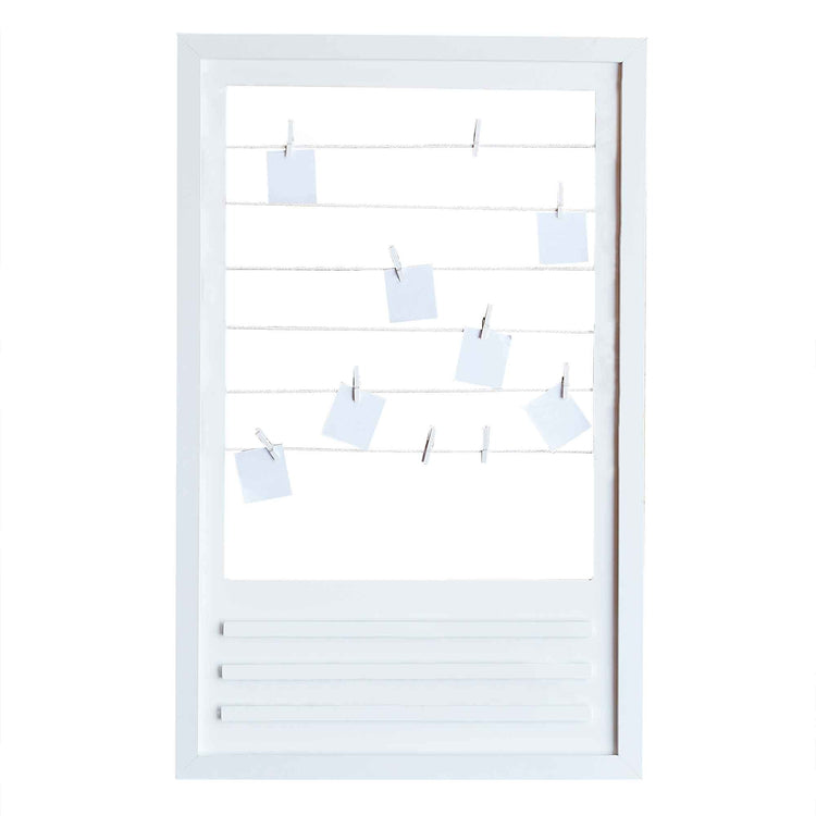 Botanical Wedding Alternative Guest Book Frame with Pegs String & letter Board to Customise