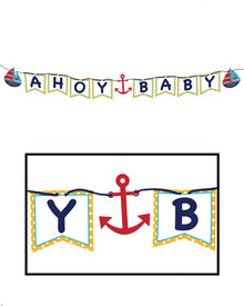 Ahoy Baby Ribbon Banner
