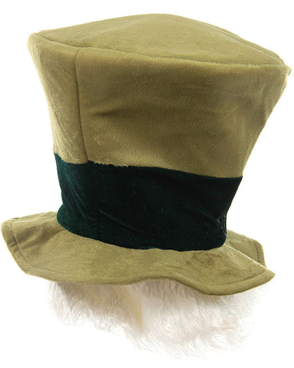 Alice in Wonderland Mad Hatter Hat with Hair and Collar Deluxe Set