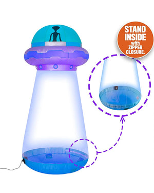 Alien Abduction UFO Lawn Inflatable 2.4m