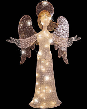 Christmas Angel LED Mesh Glitter 1.2m
