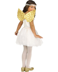 Angel Wings Gold Headband and Tutu Set