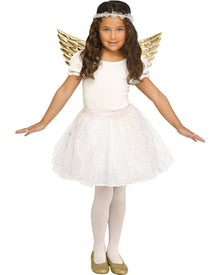 Angel Wings Gold Headband and Tutu Set