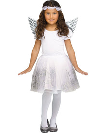 Angel Wings Silver Headband and Tutu Set