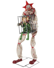 Halloween Animated Cagey The Clown With Girl (US PLUG)