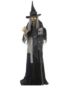 Animated Lunging Haggard Witch Halloween Prop 1.8m (US PLUG)