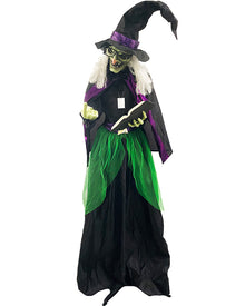 Halloween Animated Witch with Book 183cm
