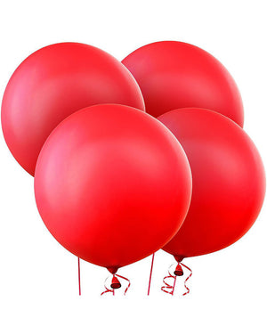 Apple Red 60cm Latex Balloons Pack of 4