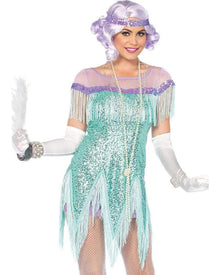 20s Aqua Foxtrot Flirt Flapper Womens Costume